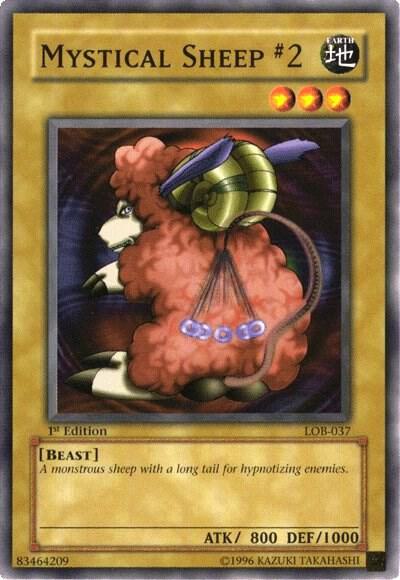 Mystical Sheep #2 - The Legend of Blue Eyes White Dragon YuGiOh trading card