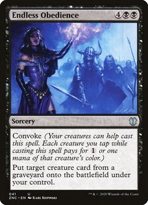 Endless Obedience - Commander: Zendikar Rising (ZNC) #41 - Uncommon Magic: The Gathering Trading Card
