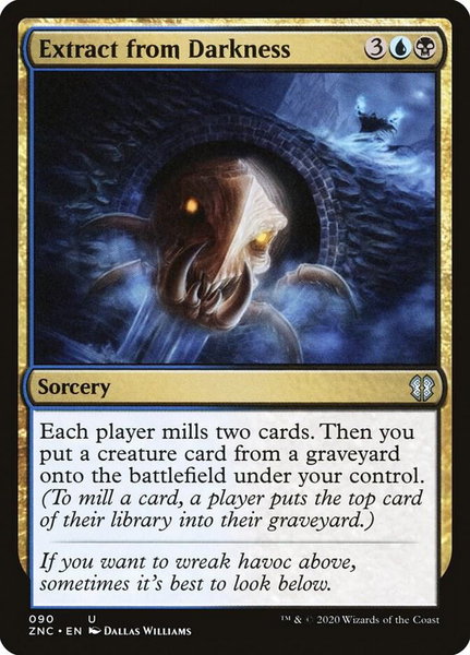 Extract from Darkness - Commander: Zendikar Rising Magic: The Gathering trading card