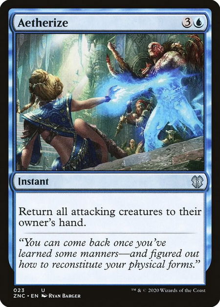 Aetherize - Commander: Zendikar Rising Magic: The Gathering trading card