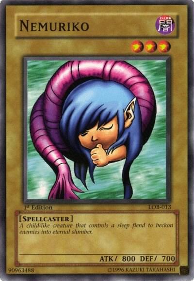 Nemuriko - The Legend of Blue Eyes White Dragon YuGiOh trading card