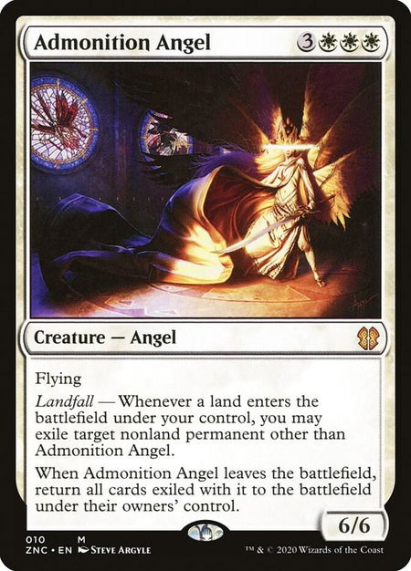 Admonition Angel - Commander: Zendikar Rising Magic: The Gathering trading card