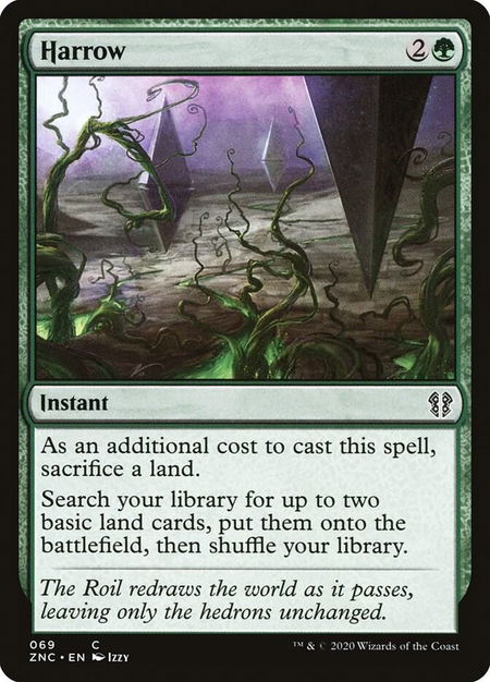 Harrow trading card from Commander: Zendikar Rising Harrow - Commander: Zendikar Rising Magic: The Gathering trading card