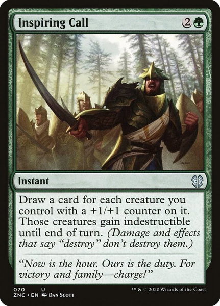 Inspiring Call - Commander: Zendikar Rising Magic: The Gathering trading card