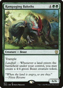 Rampaging Baloths - Commander: Zendikar Rising (ZNC) #77 - Rare Magic: The Gathering Trading Card