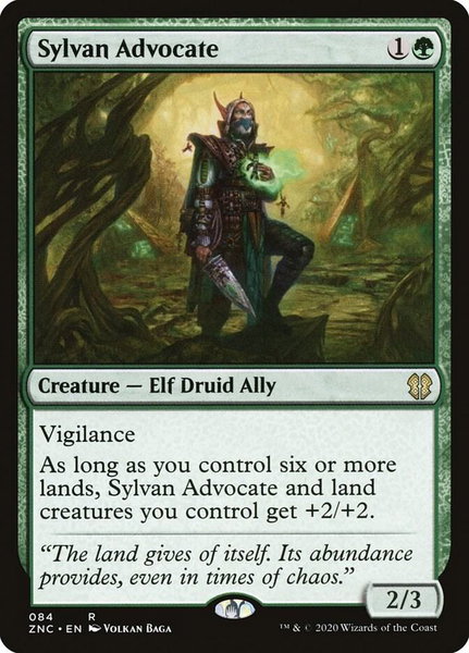 Sylvan Advocate - Commander: Zendikar Rising Magic: The Gathering trading card