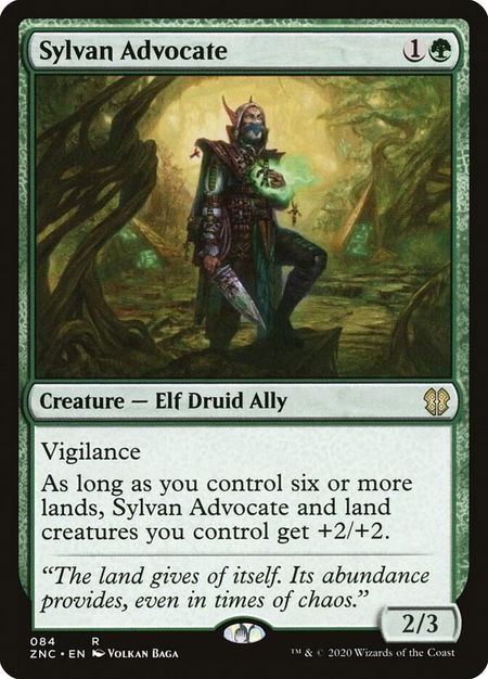 Sylvan Advocate - Commander: Zendikar Rising Magic: The Gathering trading card