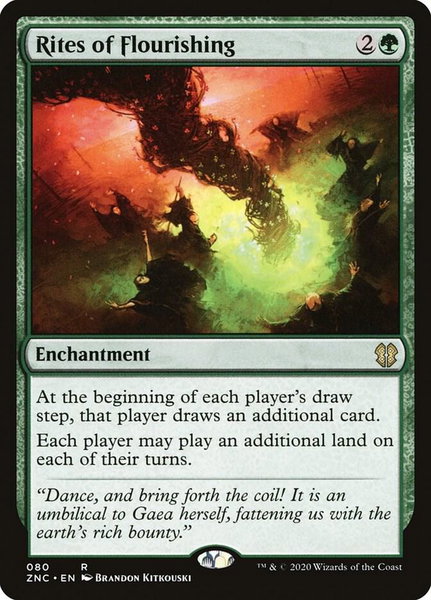Rites of Flourishing trading card from Commander: Zendikar Rising Rites of Flourishing - Commander: Zendikar Rising Magic: The Gathering trading card