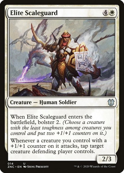 Elite Scaleguard - Commander: Zendikar Rising Magic: The Gathering trading card