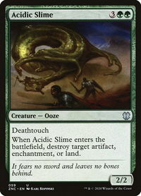 Acidic Slime - Commander: Zendikar Rising (ZNC) #59 - Uncommon Magic: The Gathering Trading Card