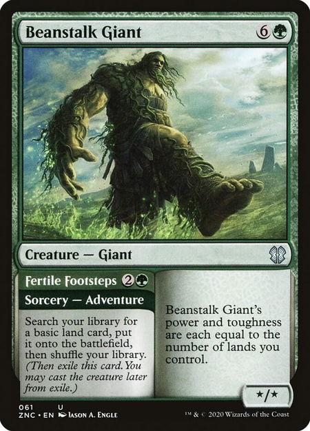 Beanstalk Giant - Commander: Zendikar Rising Magic: The Gathering trading card