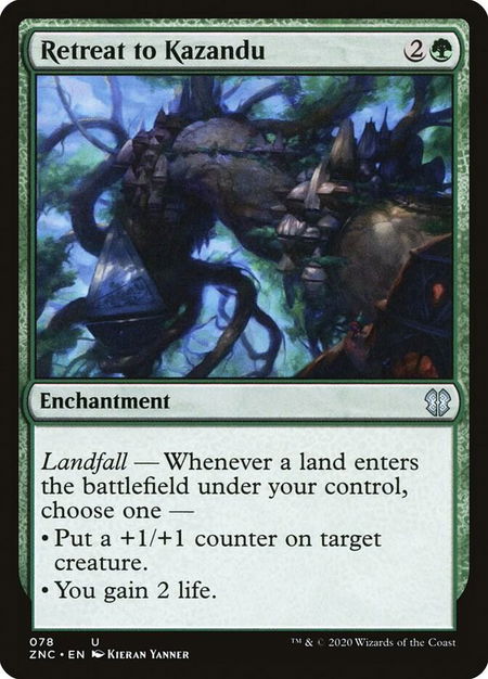 Retreat to Kazandu - Commander: Zendikar Rising Magic: The Gathering trading card