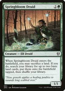 Springbloom Druid - Commander: Zendikar Rising (ZNC) #83 - Common Magic: The Gathering Trading Card