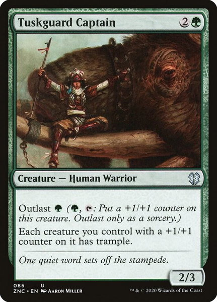 Tuskguard Captain - Commander: Zendikar Rising Magic: The Gathering trading card