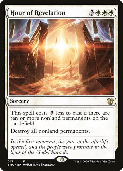 Hour of Revelation trading card from Commander: Zendikar Rising Hour of Revelation - Commander: Zendikar Rising Magic: The Gathering trading card