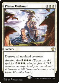 Planar Outburst - Commander: Zendikar Rising (ZNC) #19 - Rare Magic: The Gathering Trading Card