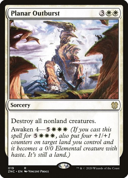 Planar Outburst - Commander: Zendikar Rising Magic: The Gathering trading card
