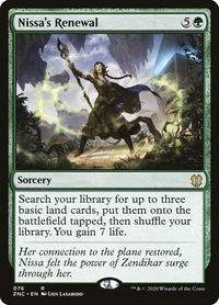 Nissa's Renewal - Commander: Zendikar Rising (ZNC) #76 - Rare Magic: The Gathering Trading Card