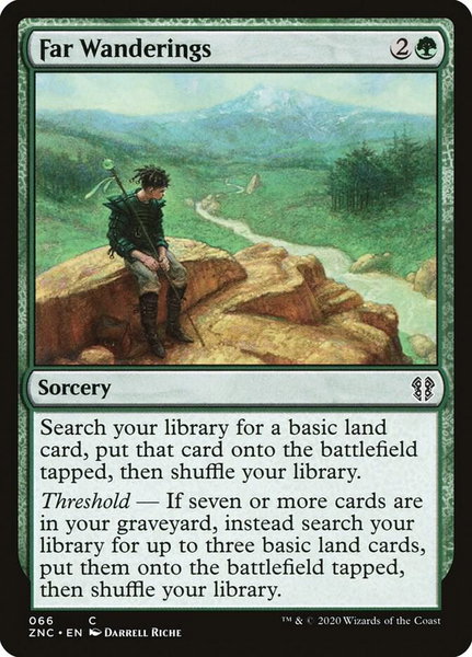 Far Wanderings - Commander: Zendikar Rising Magic: The Gathering trading card