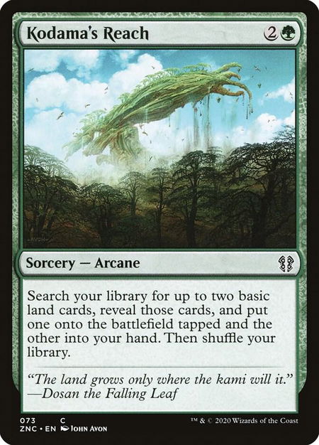 Kodama's Reach trading card from Commander: Zendikar Rising Kodama's Reach - Commander: Zendikar Rising Magic: The Gathering trading card
