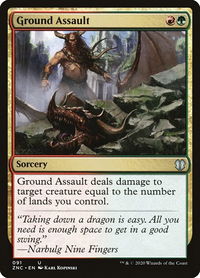 Ground Assault - Commander: Zendikar Rising (ZNC) #91 - Uncommon Magic: The Gathering Trading Card