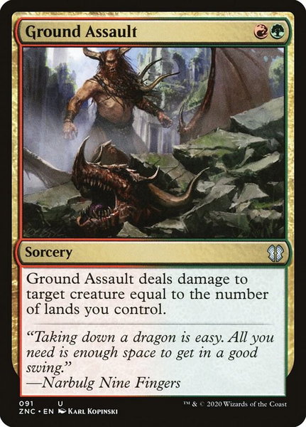 Ground Assault - Commander: Zendikar Rising Magic: The Gathering trading card