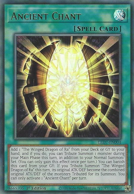 Ancient Chant - Legendary Duelists: Rage of Ra YuGiOh trading card