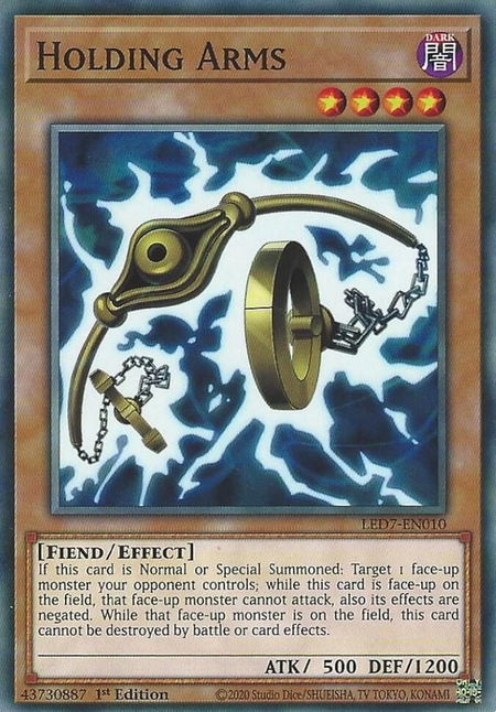 Holding Arms - Legendary Duelists: Rage of Ra YuGiOh trading card