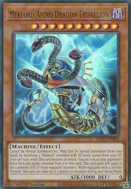 Meklord Astro Dragon Triskelion - Legendary Duelists: Rage of Ra YuGiOh trading card