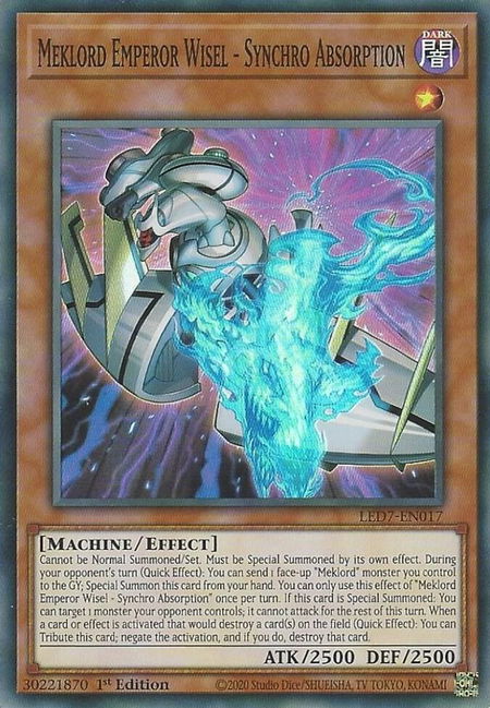 Meklord Emperor Wisel - Synchro Absorption - Legendary Duelists: Rage of Ra YuGiOh trading card