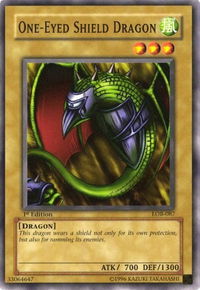 One-Eyed Shield Dragon - The Legend of Blue Eyes White Dragon (LOB) #LOB-087 - Common / Short Print YuGiOh Trading Card