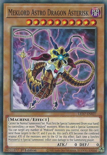 Meklord Astro Dragon Asterisk - Legendary Duelists: Rage of Ra YuGiOh trading card