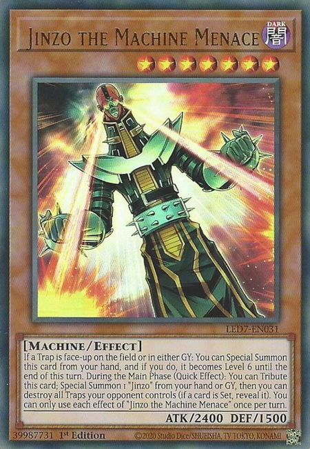 Jinzo the Machine Menace - Legendary Duelists: Rage of Ra YuGiOh trading card