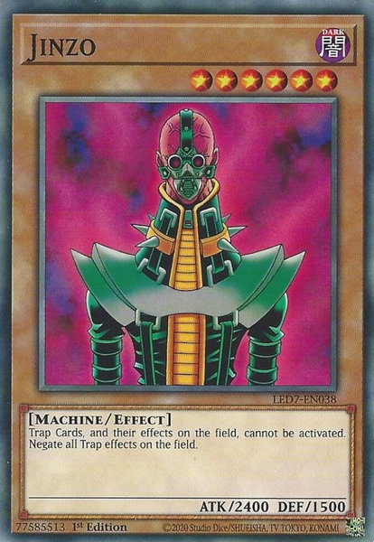 Jinzo trading card from Legendary Duelists: Rage of Ra Jinzo - Legendary Duelists: Rage of Ra YuGiOh trading card