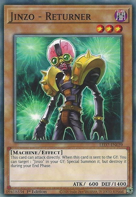 Jinzo - Returner - Legendary Duelists: Rage of Ra YuGiOh trading card