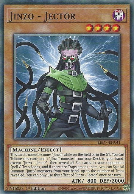 Jinzo - Jector - Legendary Duelists: Rage of Ra YuGiOh trading card