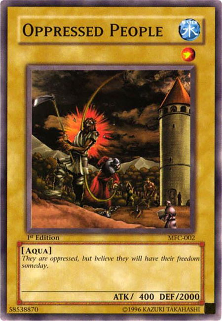 Oppressed People - Magician's Force YuGiOh trading card