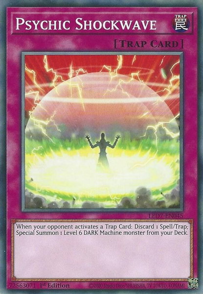 Psychic Shockwave trading card from Legendary Duelists: Rage of Ra Psychic Shockwave - Legendary Duelists: Rage of Ra YuGiOh trading card