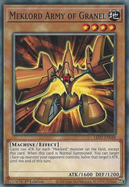 Meklord Army of Granel trading card from Legendary Duelists: Rage of Ra Meklord Army of Granel - Legendary Duelists: Rage of Ra YuGiOh trading card