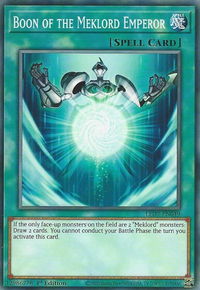 Boon of the Meklord Emperor - Legendary Duelists: Rage of Ra (LED7) #LED7-EN049 - Common / Short Print YuGiOh Trading Card