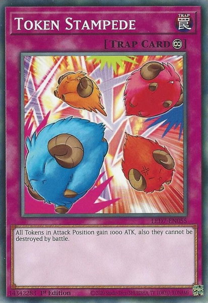 Token Stampede trading card from Legendary Duelists: Rage of Ra Token Stampede - Legendary Duelists: Rage of Ra YuGiOh trading card