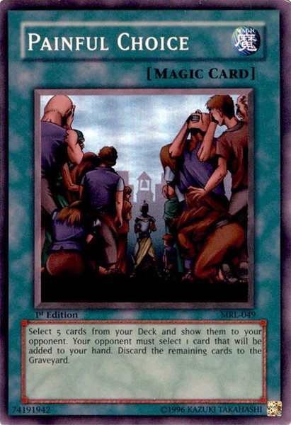 Painful Choice trading card from Magic Ruler Painful Choice - Magic Ruler YuGiOh trading card