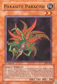 Parasite Paracide trading card from Pharaoh's Servant Parasite Paracide - Pharaoh's Servant YuGiOh trading card