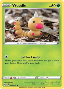 Weedle - Champion's Path (CHP) #02/73 - Common Pokémon Trading Card