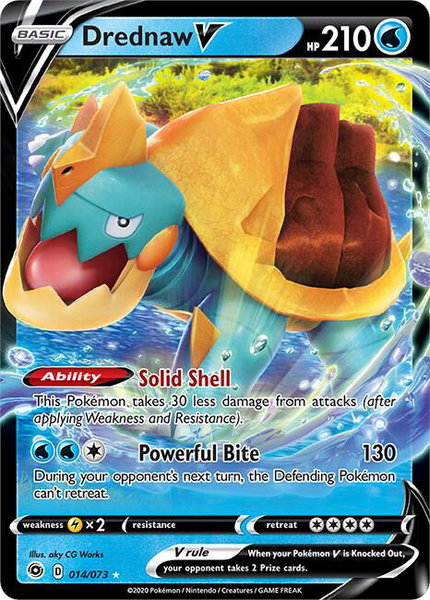 Drednaw V trading card from Champion's Path Drednaw V - Champion's Path Pokémon trading card