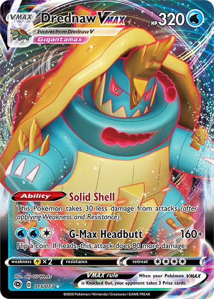 Drednaw VMAX trading card from Champion's Path Drednaw VMAX - Champion's Path Pokémon trading card