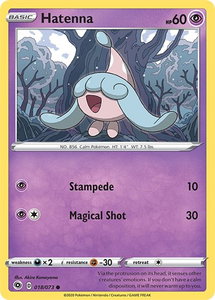 Hatenna - Champion's Path (CHP) #18/73 - Common Pokémon Trading Card
