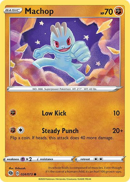 Machop trading card from Champion's Path Machop - Champion's Path Pokémon trading card