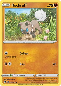 Rockruff - Champion's Path (CHP) #29/73 - Common Pokémon Trading Card