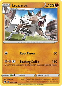 Lycanroc - Champion's Path (CHP) #30/73 - Holo Rare Pokémon Trading Card